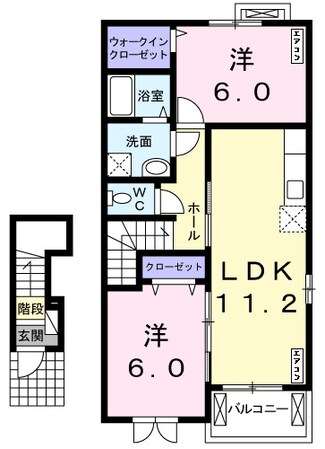 岩出駅 バス20分  桜台下車：停歩2分 2階の物件間取画像